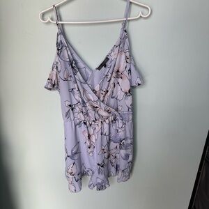 Light Blue Floral Dynamite Romper
